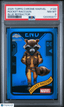 2025 Topps Chrome Marvel Rocket Raccoon Blue Refractor 009/299 120 PSA 8Graded Non - Sports Cards