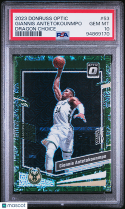 2023-24 Panini Donruss Optic Giannis Antetokounmpo #53 Dragon Choice PSA 10