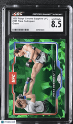 2025 Topps Chrome Sapphire UFC Piera Rodriguez 135 Green 43/75 CGC 8.5Graded Sports Cards