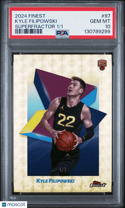 2024 Topps Finest Kyle Filipowski 97 Superfractor 1/1 PSA 10Graded Sports Cards