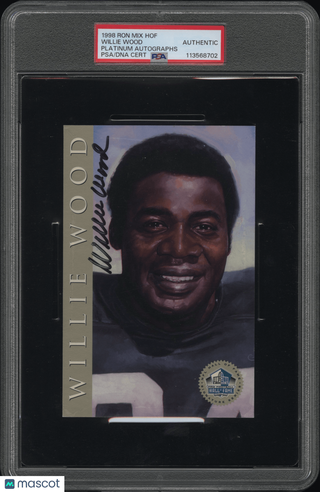 1998 Ron MIX Hof Platinum Willie Wood Auto 450/2500 PSA AuthenticGraded Sports Cards