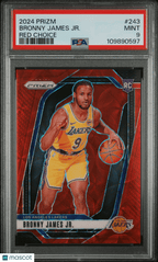 2024 - 25 Panini Prizm Bronny James JR. 243 Red Choice Prizm 49/88 PSA 9Graded Sports Cards