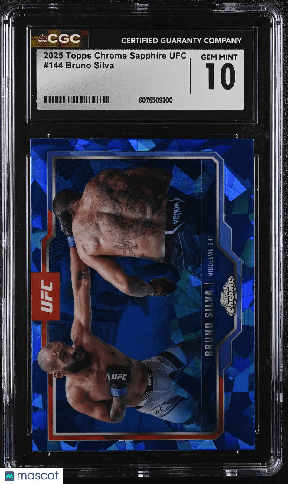 2025 Topps Chrome Sapphire UFC Bruno Silva 144 CGC 10Graded Sports Cards