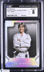 2025 Topps Chrome Star Wars The National Luke Skywalker SW - 2 Refractor CGC 8Graded Sports Cards