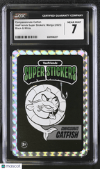 2025 Veefriends Super Stickers: Manga Compassionate Catfish Black & White CGC 7Graded Non - Sports Cards