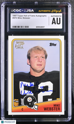 1997 Topps Hall Of Fame Autographs Mike Webster Hand Signed Auto CGC Authentic