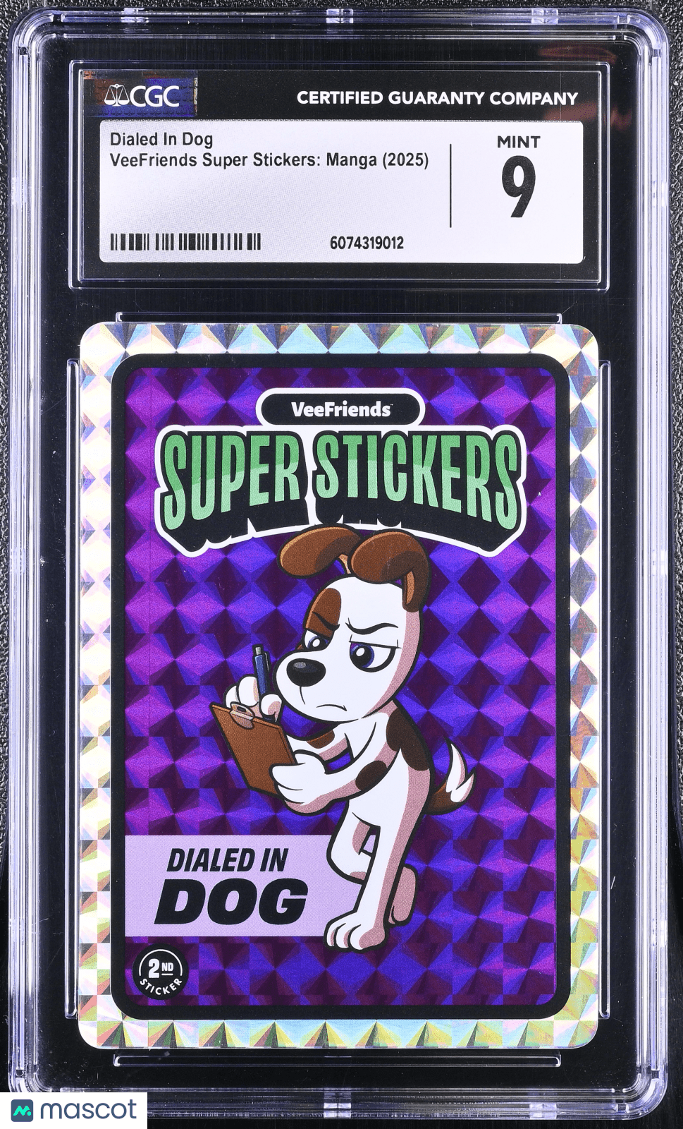 2025 VeeFriends Super Stickers Manga Series Dialed In Dog CGC 9Graded Sports Cards