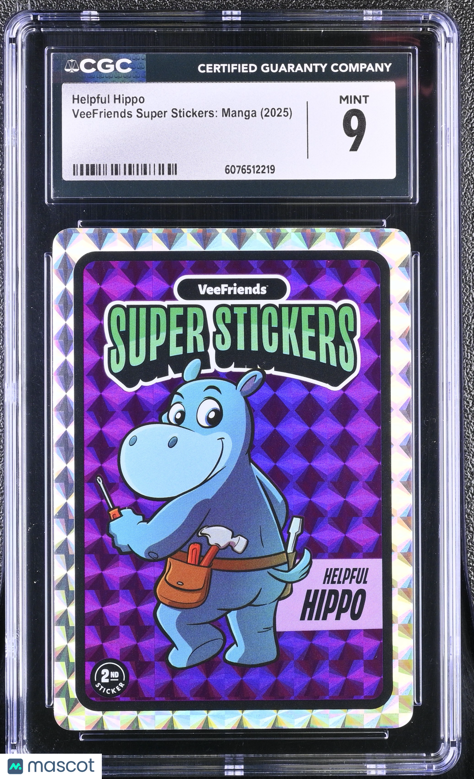 2025 Veefriends Super Stickers: Manga Helpful Hippo CGC 9Graded Sports Cards