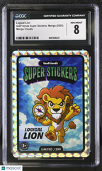 2025 Veefriends Super Stickers: Manga Logical Lion Manga Clouds / 399 CGC 8Graded Non - Sports Cards