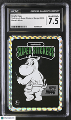 2025 Veefriends Super Stickers: Manga Helpful Hippo Black & White CGC 7.5Graded Non - Sports Cards