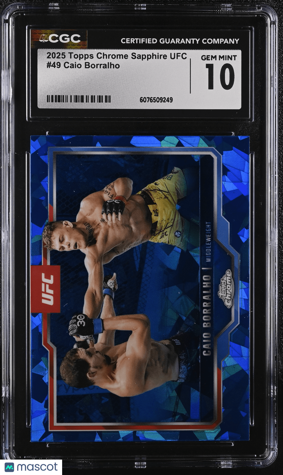 2025 Topps Chrome Sapphire UFC Caio Borralho 49 CGC 10Graded Sports Cards
