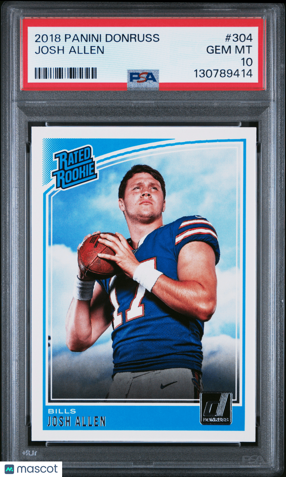 2018 Panini Donruss Rated Rookie Josh Allen 304 PSA 10Graded Sports Cards