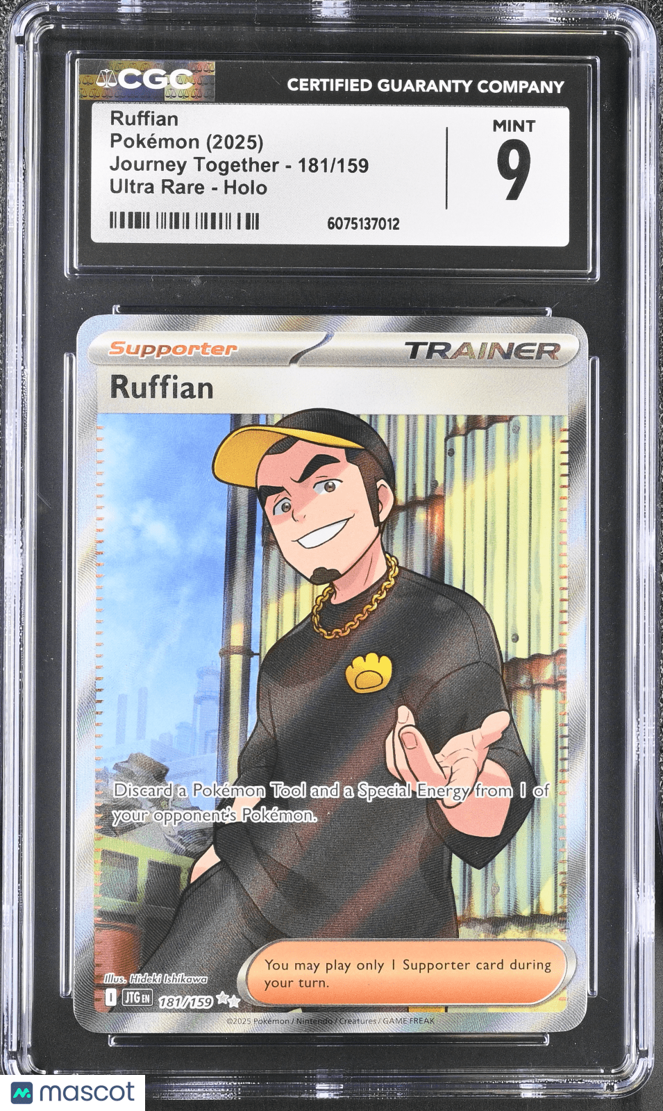 2025 Pokemon Journey Together Ruffian 181/159 Holo Ultra Rare CGC 9Graded TCG/CCG