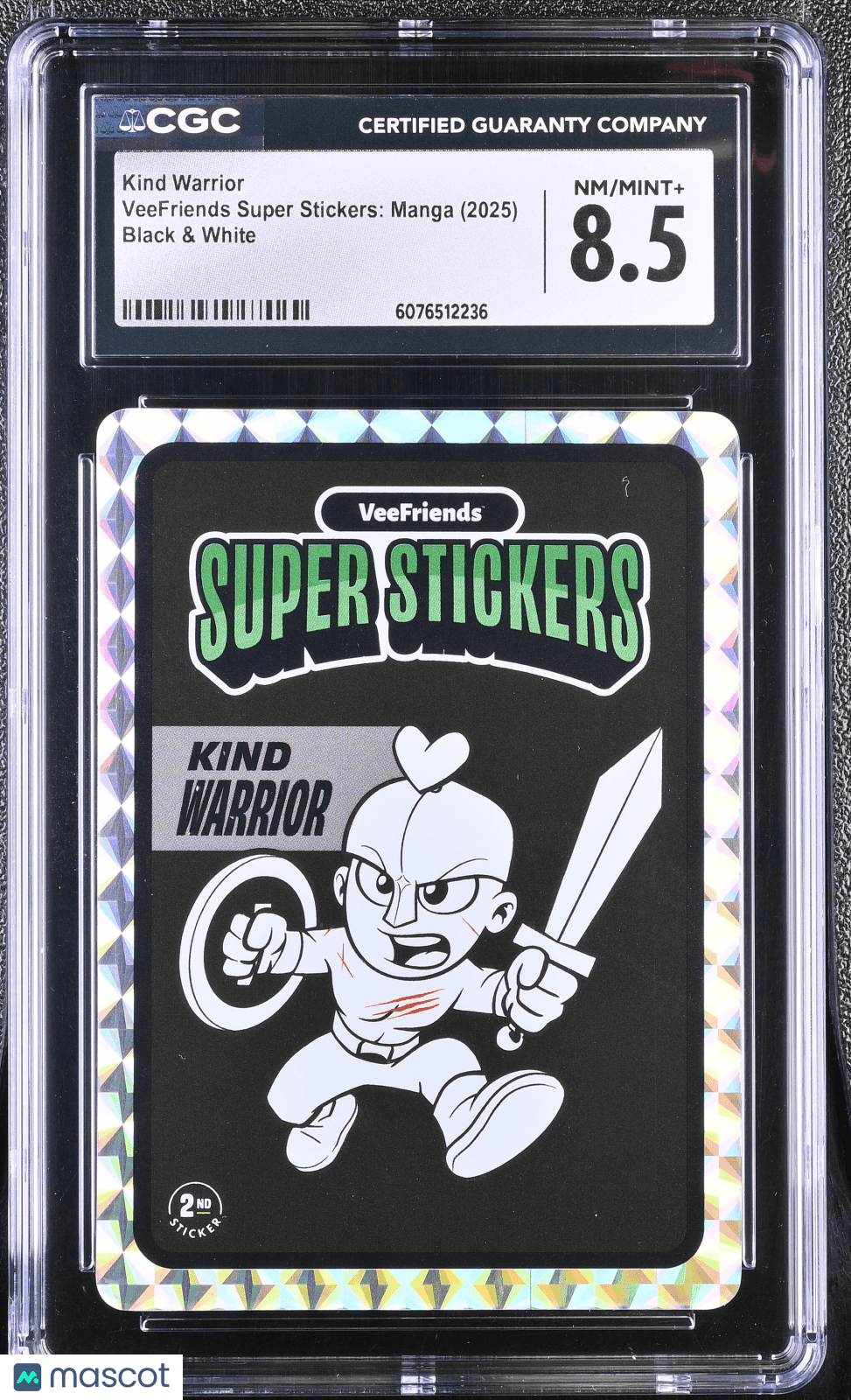 2025 Veefriends Super Stickers: Manga Kind Warrior Black & White CGC 8.5Graded Sports Cards Main image