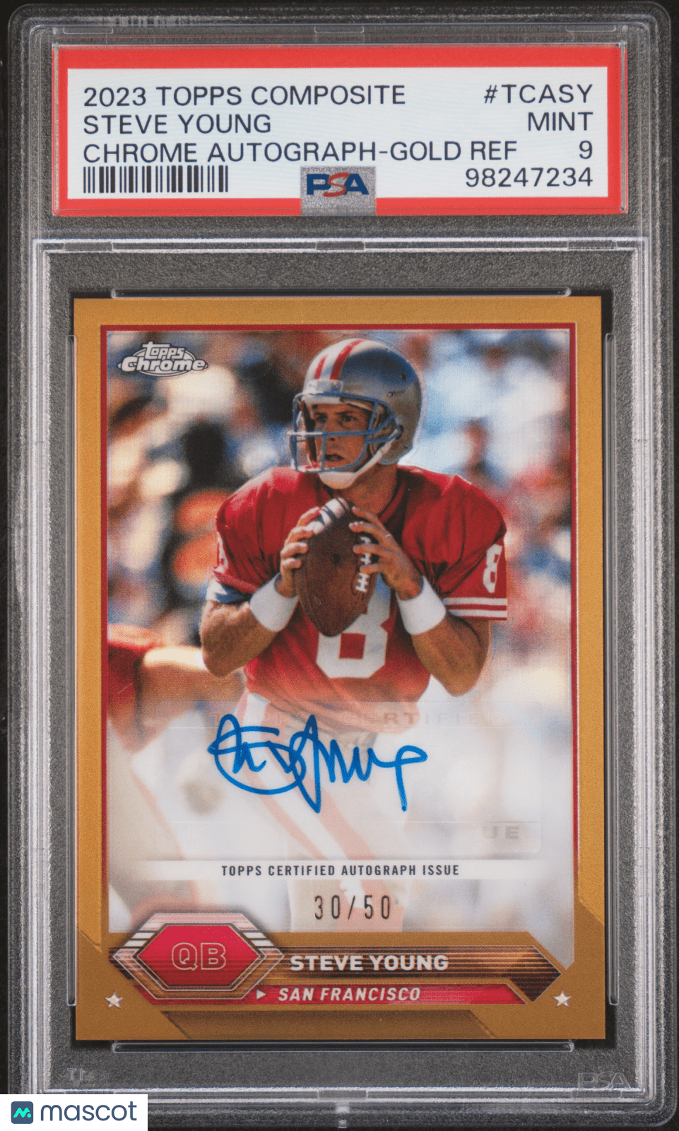 2023 Topps Composite Topps Chrome Auto Steve Young TCA - SY Gold 30/50 PSA 9Graded Sports Cards Main image