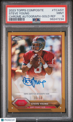 2023 Topps Composite Topps Chrome Auto Steve Young #TCA-SY Gold 30/50 PSA 9