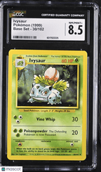 1999 Pokemon Ivysaur 30/102 30/102 CGC 8.5Graded TCG/CCG