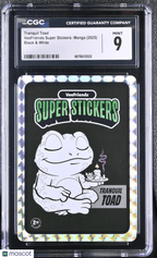 2025 Veefriends Super Stickers: Manga Tranquil Toad Black & White CGC 9Graded Sports Cards
