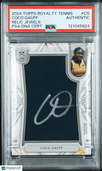 2024 Topps Royalty Tennis Coco Gauff CG Relic Jewels Auto 44/75 PSA DNAGraded Sports Cards