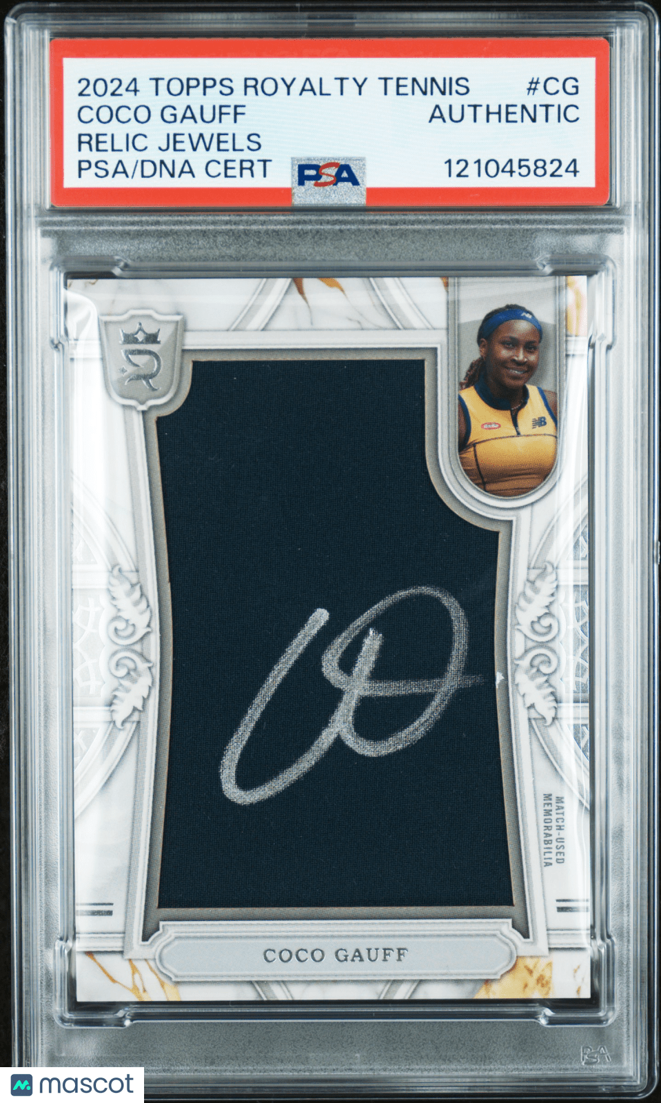 2024 Topps Royalty Tennis Coco Gauff CG Relic Jewels Auto 44/75 PSA DNAGraded Sports Cards