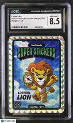 2025 Veefriends Super Stickers: Manga Logical Lion /399 Manga Clouds CGC 8.5Graded Non - Sports Cards