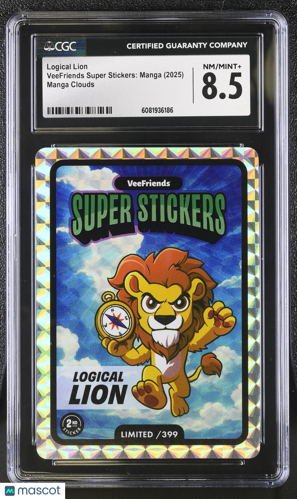 2025 Veefriends Super Stickers: Manga Logical Lion /399 Manga Clouds CGC 8.5Graded Non - Sports Cards