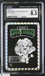 2025 Veefriends Super Stickers: Manga Logical Lion Black & White CGC 8.5Graded Non - Sports Cards
