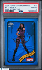 2025 Topps Chrome Marvel Kate Bishop Blue Refractor 219/299 72 PSA 8Graded Non - Sports Cards
