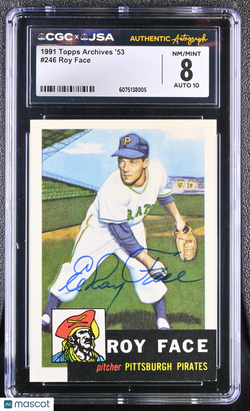 1991 Topps Archives '53 Baseball Roy Face #246 Hand Signed Auto CGC 8 Auto 10