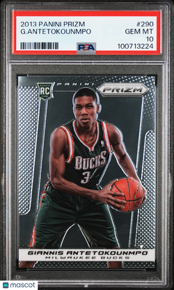 2013-14 Panini Prizm Basketball Giannis Antetokounmpo #290 RC Rookie PSA 10