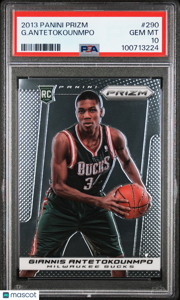 2013-14 Panini Prizm Basketball Giannis Antetokounmpo #290 RC Rookie PSA 10