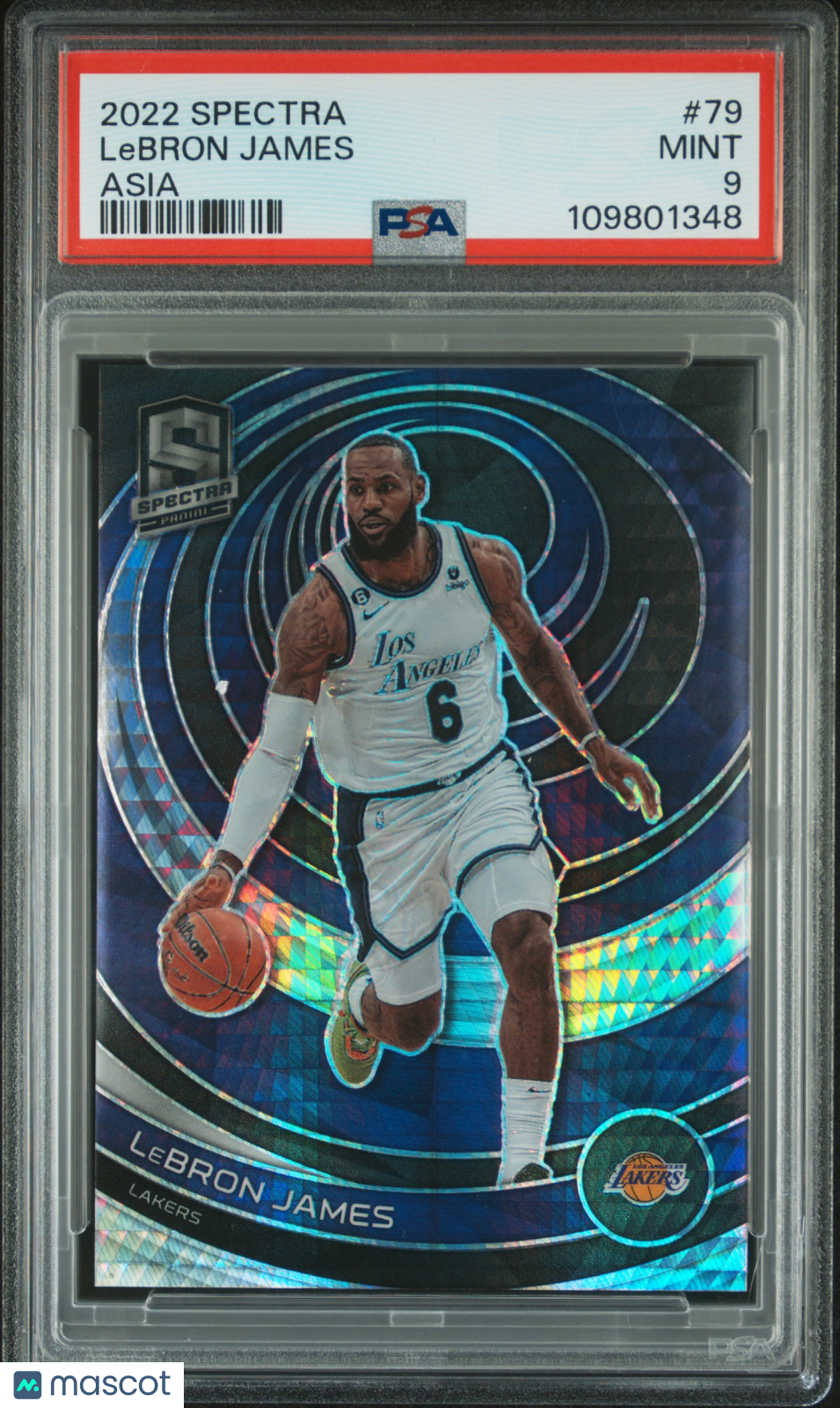 2022 - 23 Panini Spectra LeBron James 79 Asia PSA 9Graded Sports Cards Main image