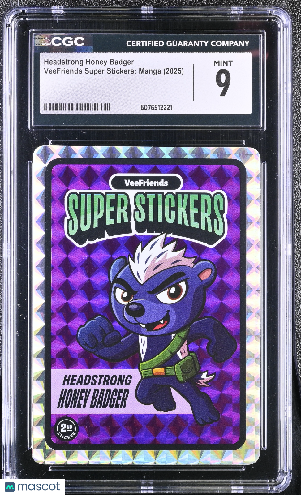 2025 Veefriends Super Stickers: Manga Headstrong Honey Badger CGC 9Graded Sports Cards