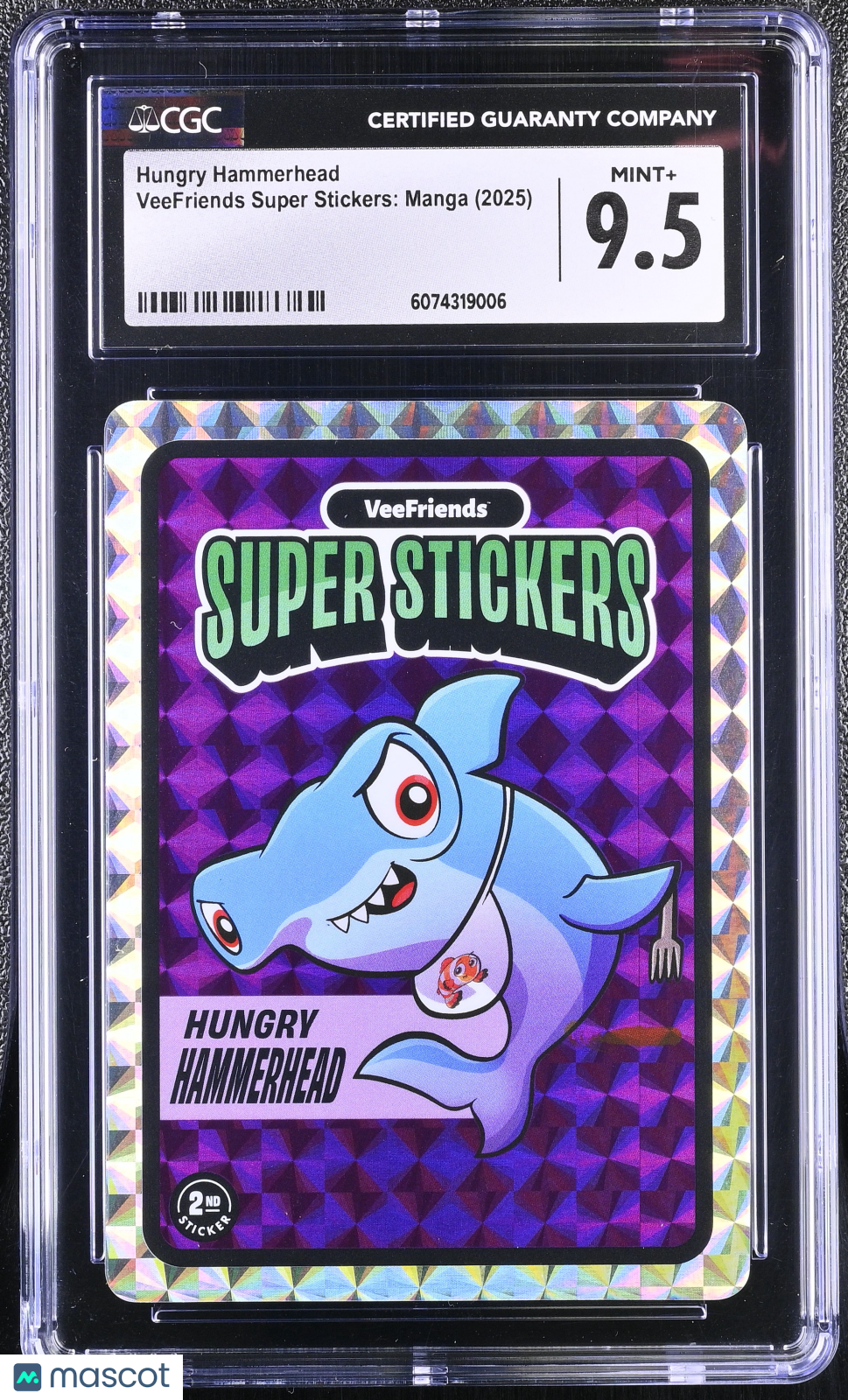 2025 VeeFriends Super Stickers Manga Series Hungry Hammerhead CGC 9.5Graded Sports Cards Main image