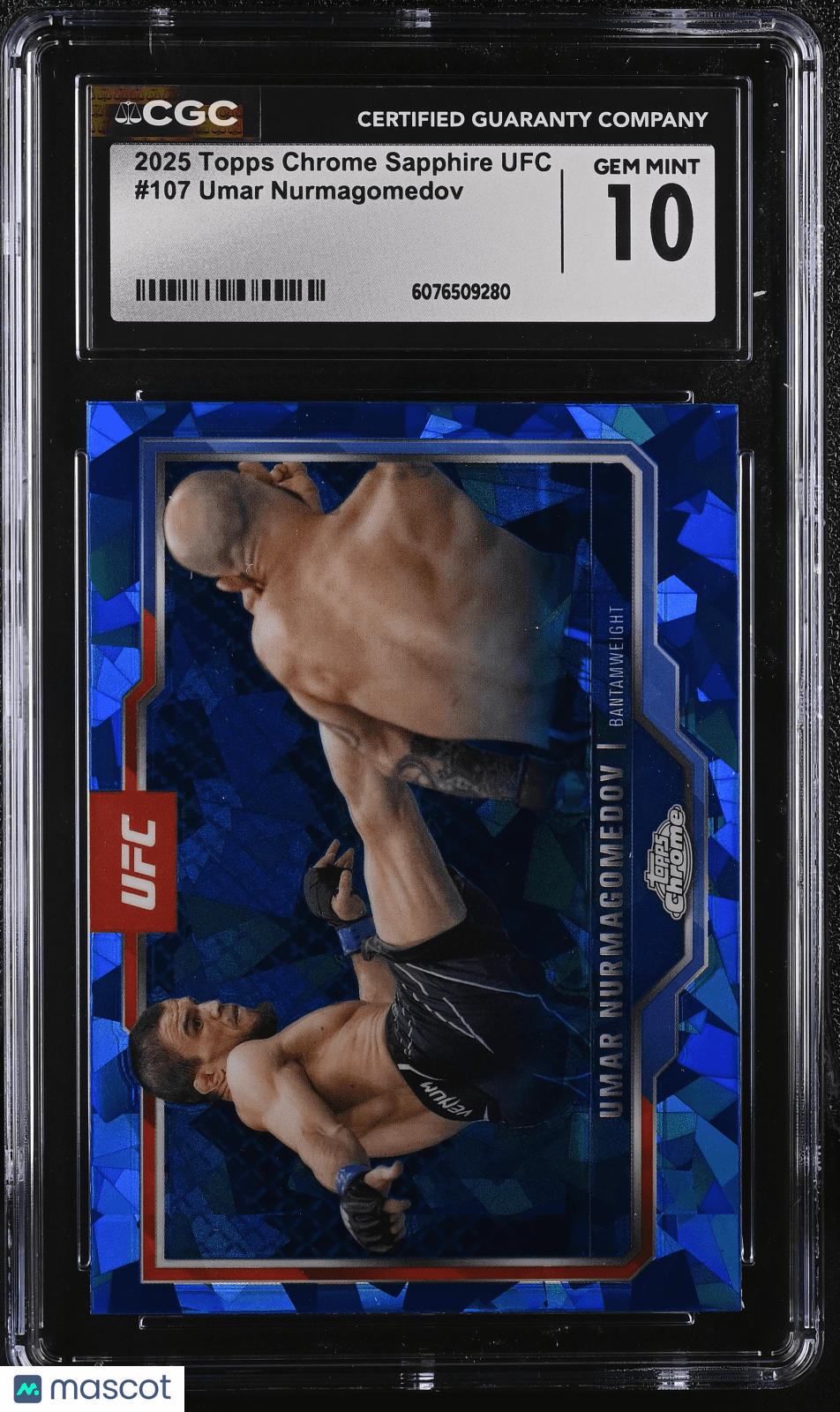 2025 Topps Chrome Sapphire UFC Umar Nurmagomedov 107 CGC 10Graded Sports Cards