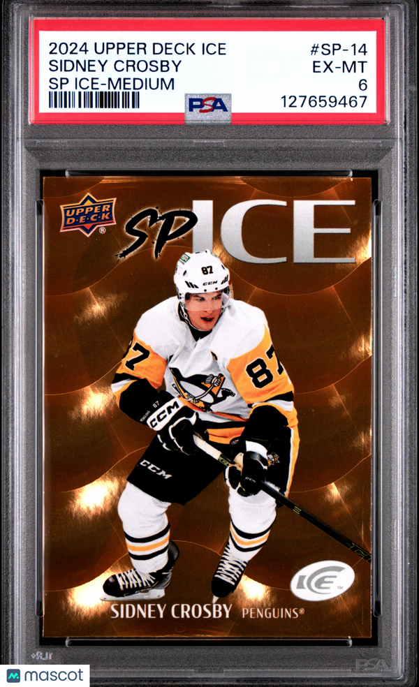 2024-25 Upper Deck Ice SP Ice Sidney Crosby #SP-14 Medium PSA 6