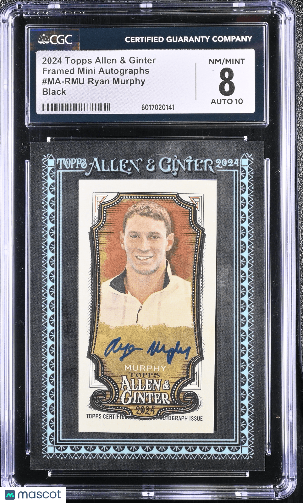 2024 Topps Allen & Ginter Ryan Murphy MA - RMU Black Mini Auto /25 CGC 8Graded Sports Cards