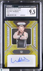 2024 Panini Prizm WWE Wolfgang SS - WOL Gold /10 Sensational Auto CGC 9.5 Auto 10Graded Sports Cards