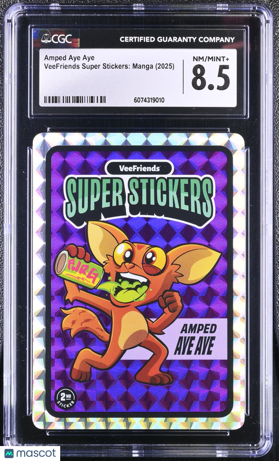 2025 Veefriends Super Stickers Manga Series Amped Aye Aye CGC 8.5Graded Sports Cards