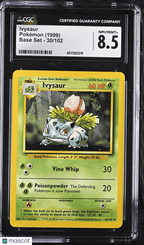 1999 Pokemon Ivysaur 30/102 30/102 CGC 8.5Graded TCG/CCG