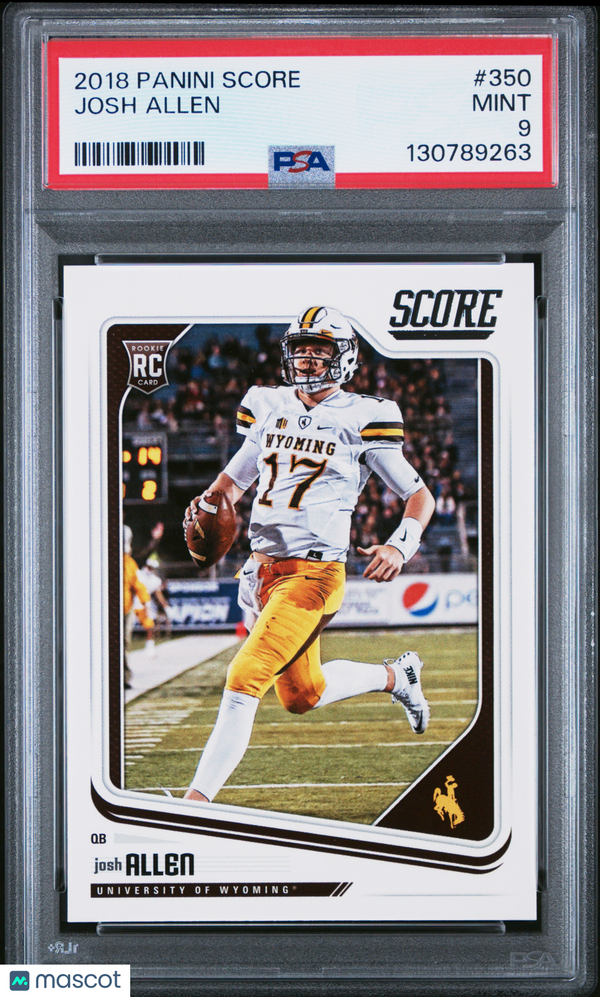 2018 Panini Score Josh Allen #350 RC Rookie PSA 9