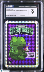 2025 Veefriends Super Stickers: Manga Tranquil Toad CGC 9Graded Sports Cards