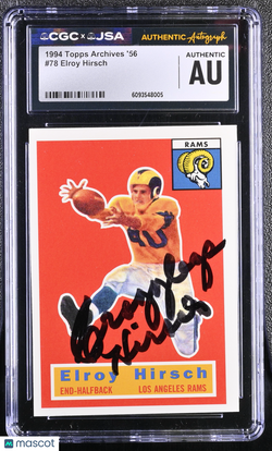 1994 Topps Archives '56 Football Elroy Hirsch #78 Hand Signed Auto CGC Authentic