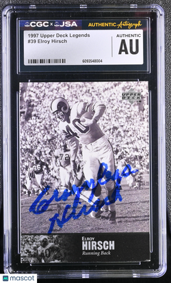 1997 Upper Deck Legends Elroy Hirsch #39 Hand Signed Auto CGC Authentic