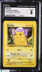 2000 Pokémon Pikachu #87/130 CGC 8
