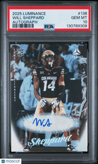 2025 Panini Luminance Will Sheppard 136 RC Rookie Auto 057/700 PSA 10Graded Sports Cards