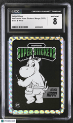 2025 Veefriends Super Stickers: Manga Helpful Hippo Black & White CGC 8Graded Non - Sports Cards
