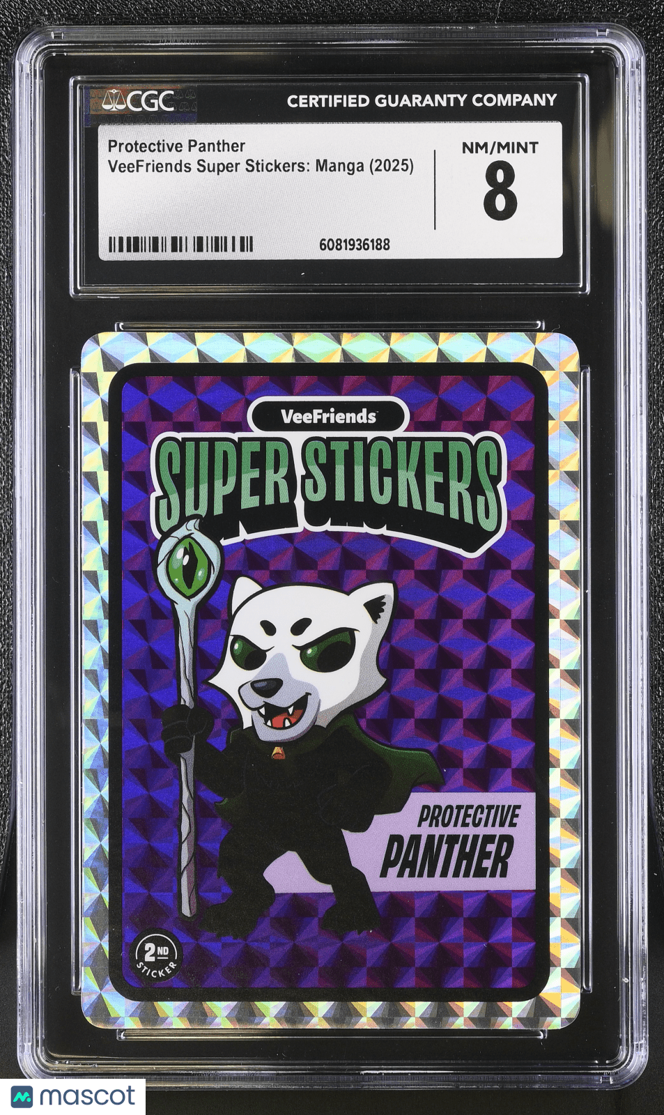 2025 Veefriends Super Stickers: Manga Protective Panther CGC 8Graded Sports Cards