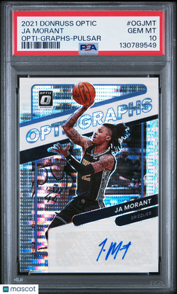2021 Panini Donruss Optic Opti-Graphs Ja Morant #OGJMT Pulsar 05/10 PSA 10 JC