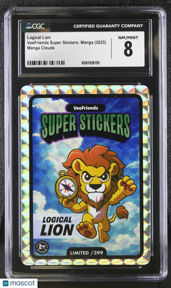 2025 Veefriends Super Stickers: Manga Logical Lion Manga Clouds /399 CGC 8